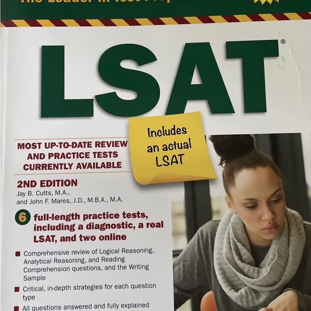 LSAT preparation book for law school candidate perfect condition